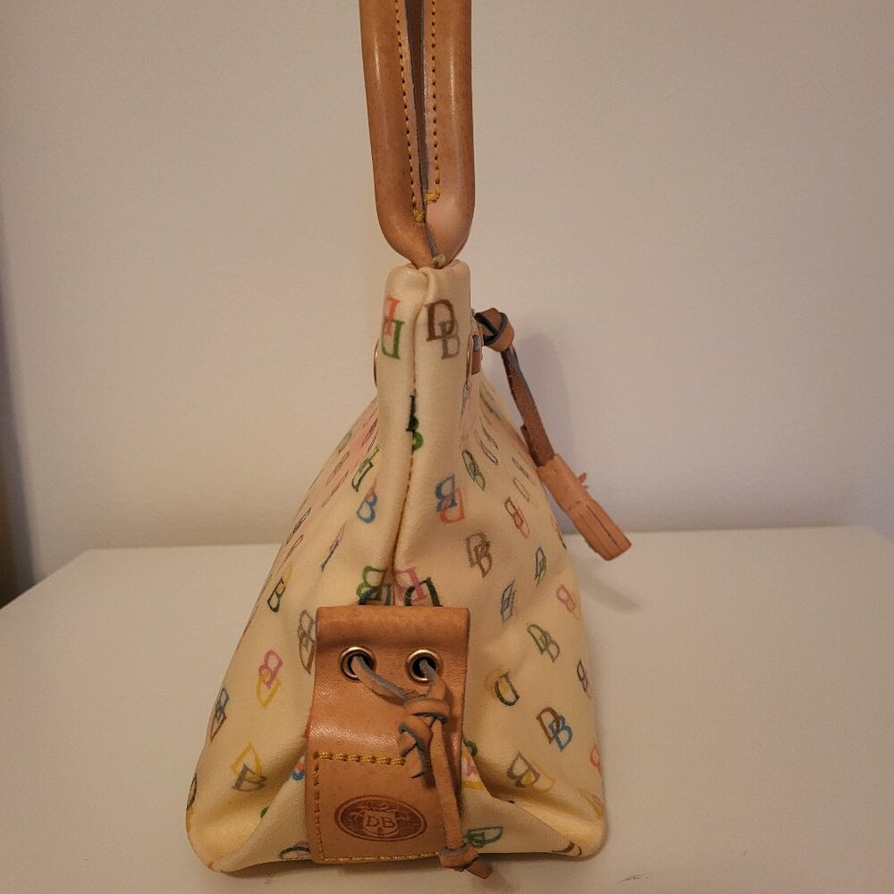 Flawed Dooney & Bourke Vintage Y2K Rainbow Logo Canvas Satchel - Picture 3 of 8